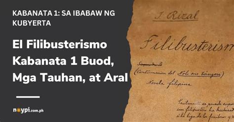 aral sa el filibusterismo|El Filibusterismo Kabanata 1 Buod, Mga Tauhan, at Aral.